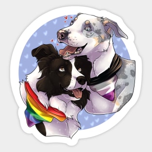 Asexual Pride - Border Collies Sticker